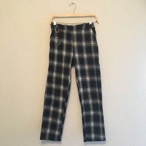 Yu-Mei Plaid Pants W/ Ring Detail
